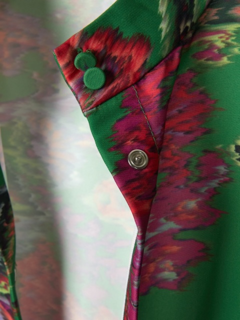 H&M - niepowtarzalna bluza tunika żakiet akwarelowy wzór- 42