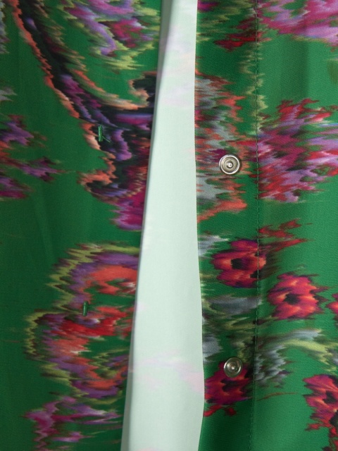 H&M - niepowtarzalna bluza tunika żakiet akwarelowy wzór- 42