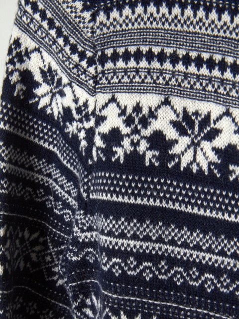 H&M - mięciutka sukienka dzianina norweskie wzory bawełna- S