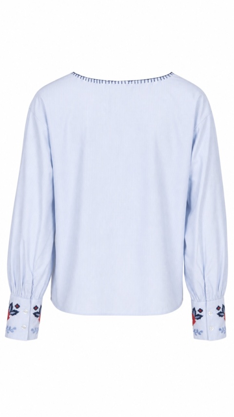 H&M - zjawiskowa bluzka modne kwiaty haft bawełna -XS/S