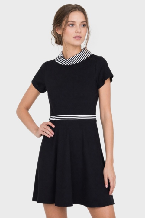HOBBS LONDON - elegancka sukienka dzianina w marynarskim stylu - S