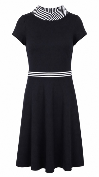 HOBBS LONDON - elegancka sukienka dzianina w marynarskim stylu - S