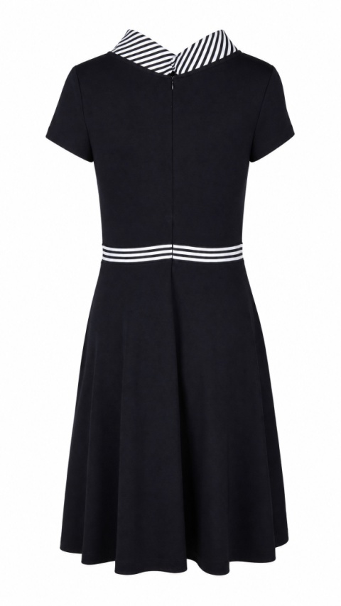 HOBBS LONDON - elegancka sukienka dzianina w marynarskim stylu - S