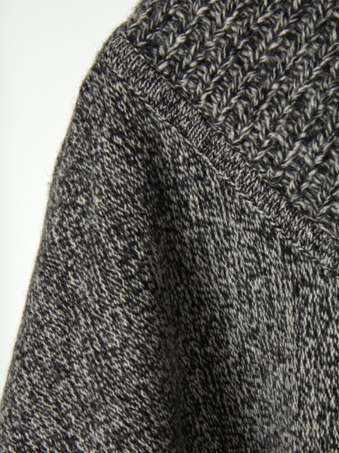 JAEGER - nietuzinkowy sweter ponczo mięciutka wełna kaszmir - S