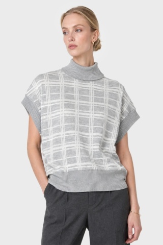 KAREN MILLEN - wyszukany sweter wełna oversize - XS/S