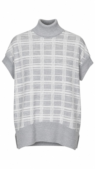 KAREN MILLEN - wyszukany sweter wełna oversize - XS/S