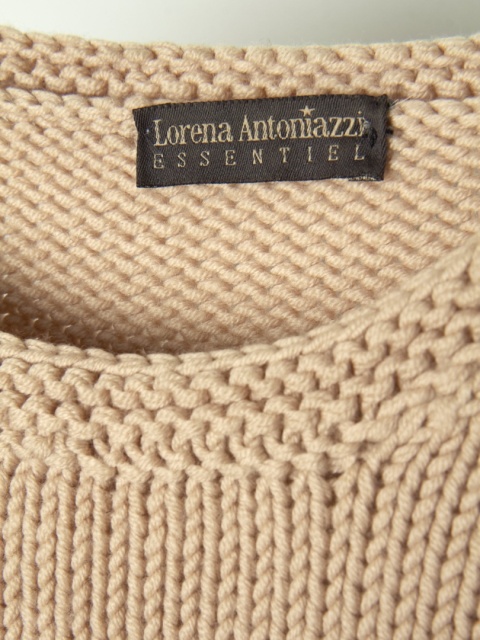 LORENA ANTONIAZZI ESSENTIEL - luksusowy sweter mięsista wełna - L