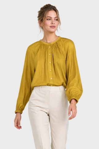 MARKS&SPENCER - bluzka luźny krój kolor antyczny mosiądz - 44