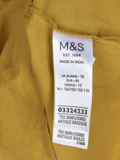 MARKS&SPENCER - bluzka luźny krój kolor antyczny mosiądz - 44