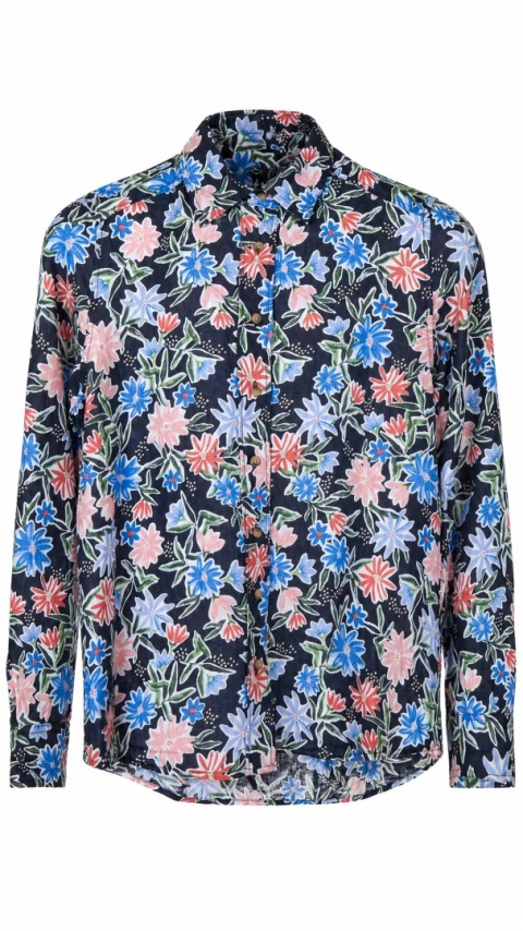 MARKS&SPENCER - modna bluzka koszulowa szlachetny len - XS/S