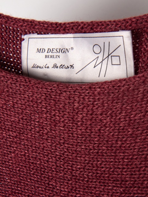 MD DESIGN BERLIN -sweter guziki masa perłowa czerwień żelazowa - S/M
