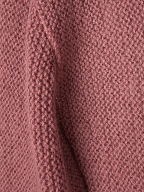 Niespotykany sweter wełniany rękodzieło kolor eozyna M/L