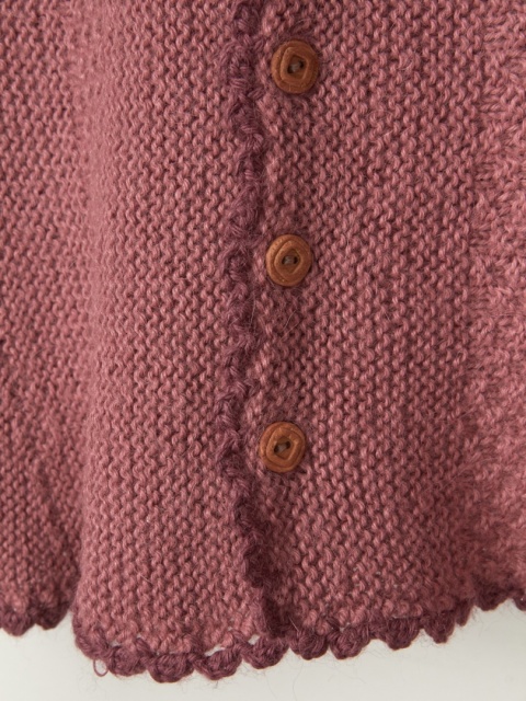 Niespotykany sweter wełniany rękodzieło kolor eozyna M/L