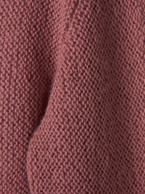 Niespotykany sweter wełniany rękodzieło kolor eozyna M/L