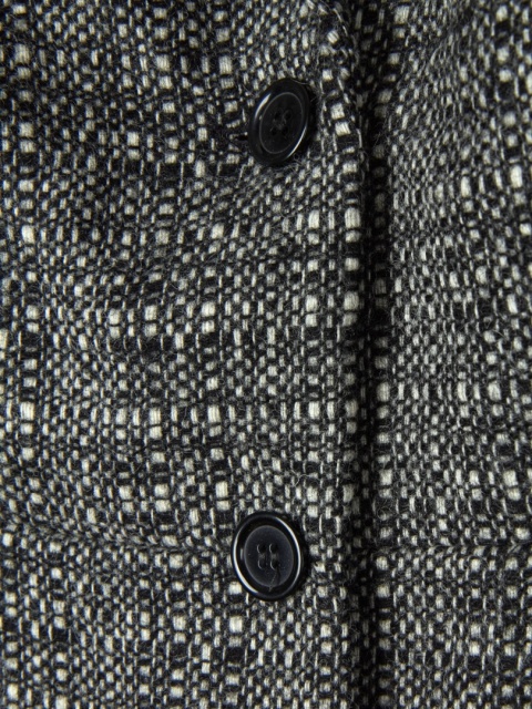 PURE COLLECTION- elegancka marynarka wełniany tweed monochromatyczna - 38