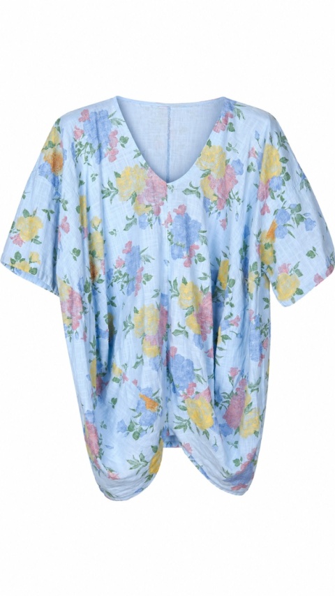 Przepiękna włoska bluzka bawełna oversize - XL/XXL