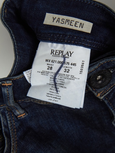 REPLAY YASMEEN - unikatowe spodnie jeans - 28/32