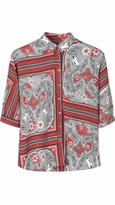 RIVER ISLAND - luźna kolorowa bluzka - S/M