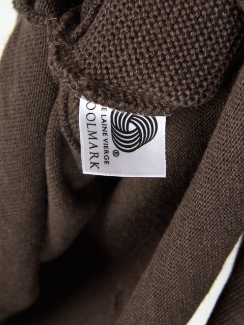 SAINT JAMES - mięciutki sweter tunika wełna czekoladowy brąz - 36
