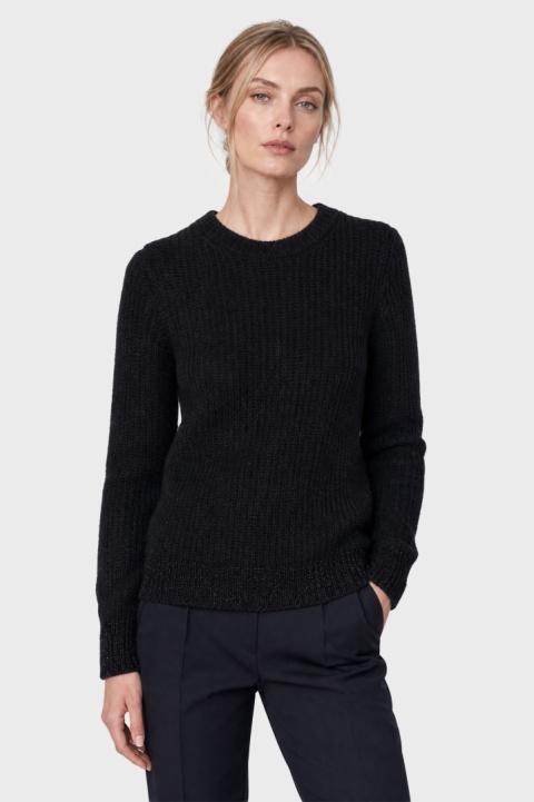 SISLEY - mięciutki sweter błyszczące ściągacze -S