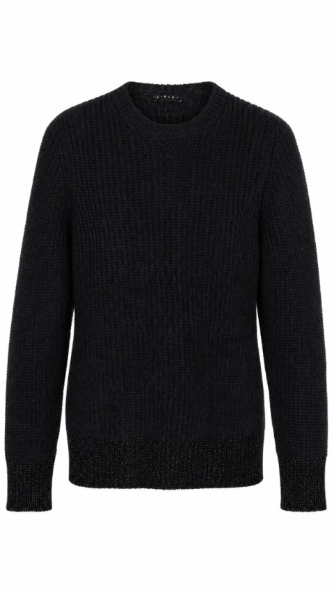 SISLEY - mięciutki sweter błyszczące ściągacze -S