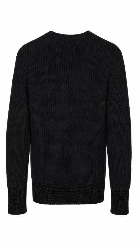SISLEY - mięciutki sweter błyszczące ściągacze -S
