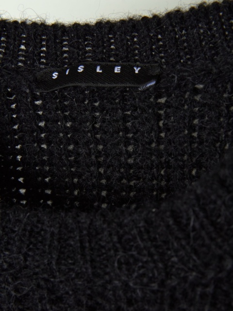 SISLEY - mięciutki sweter błyszczące ściągacze -S