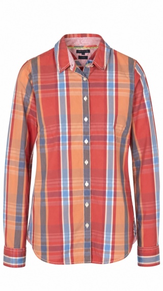 TOMMY HILFIGER - bluzka koszulowa w kratkę - 36