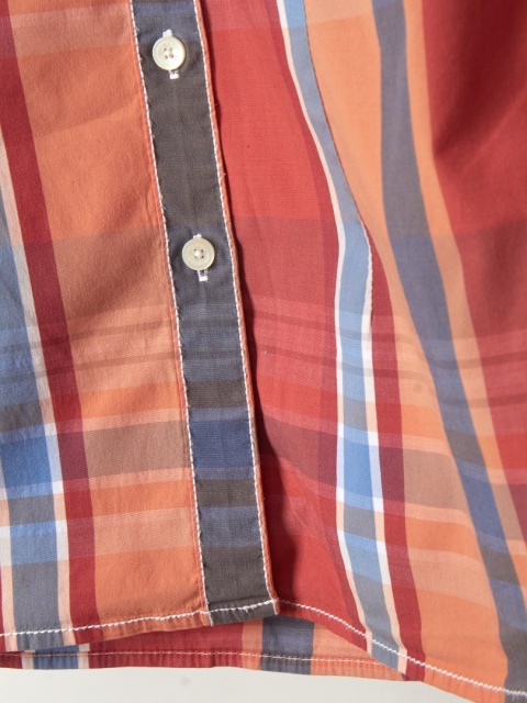 TOMMY HILFIGER - bluzka koszulowa w kratkę - 36