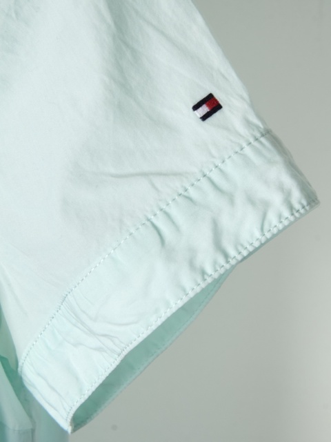 TOMMY HILFIGER-śliczna bluzka koszulowa miętowa-38