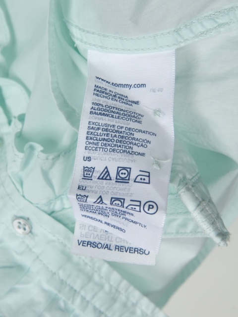 TOMMY HILFIGER-śliczna bluzka koszulowa miętowa-38