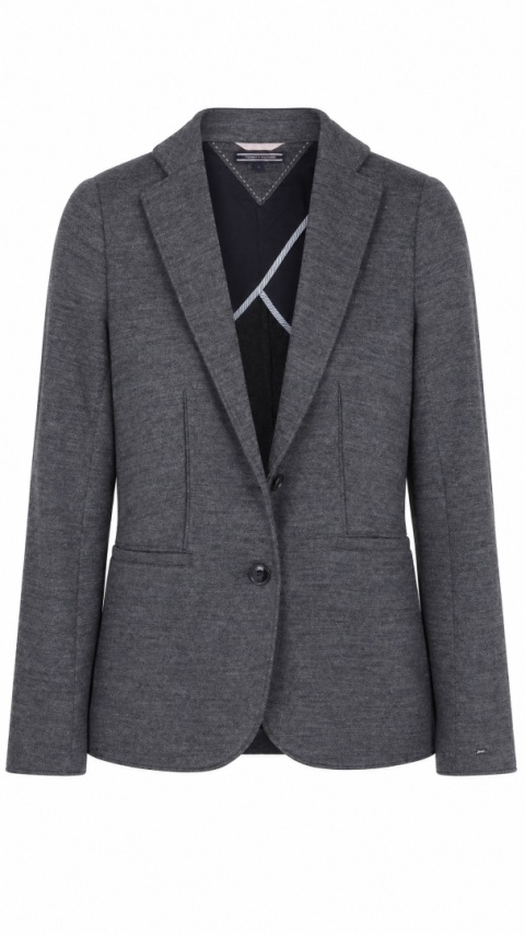 TOMMY HILFIGER - stylowa marynarka z wełną - 32/34