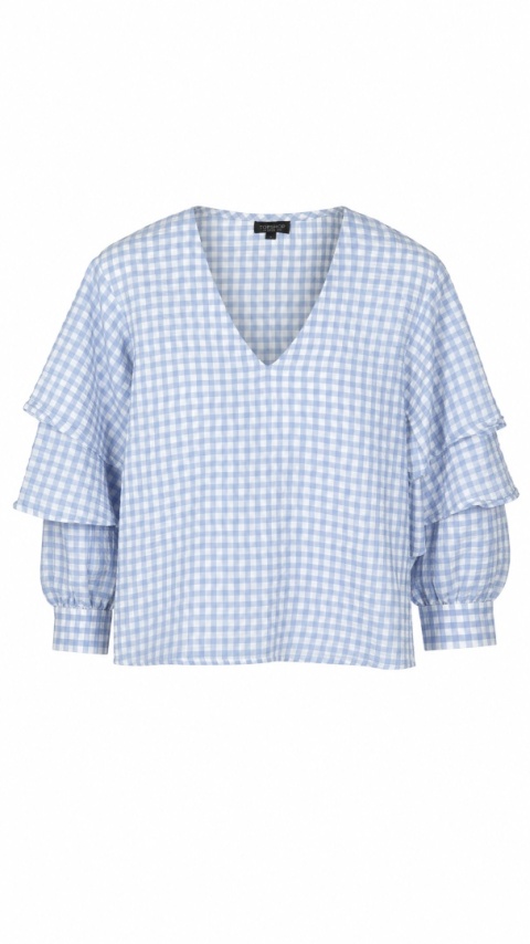 TOPSHOP - ciekawa bluzka falbaniaste rękawy - S/M