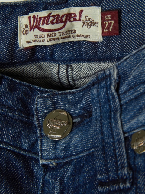 VINTAGE 1 - unikatowe spodnie jeans dziury - 27