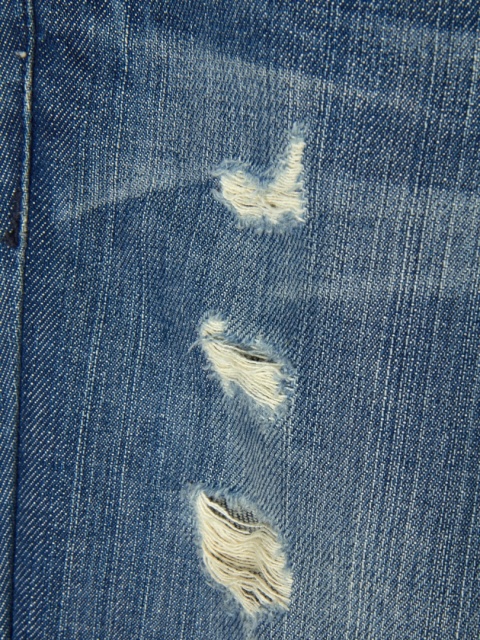 VINTAGE 1 - unikatowe spodnie jeans dziury - 27