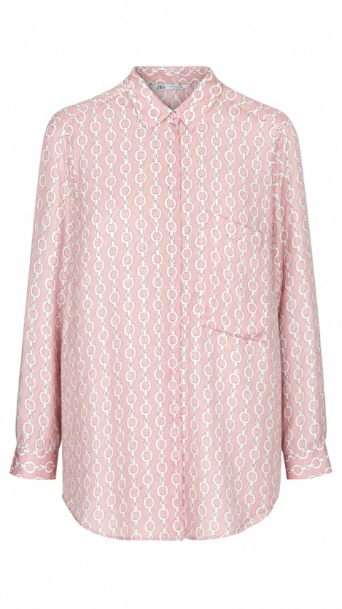 ZARA - atrakcyjna bluzka koszulowa łańcuchy - M
