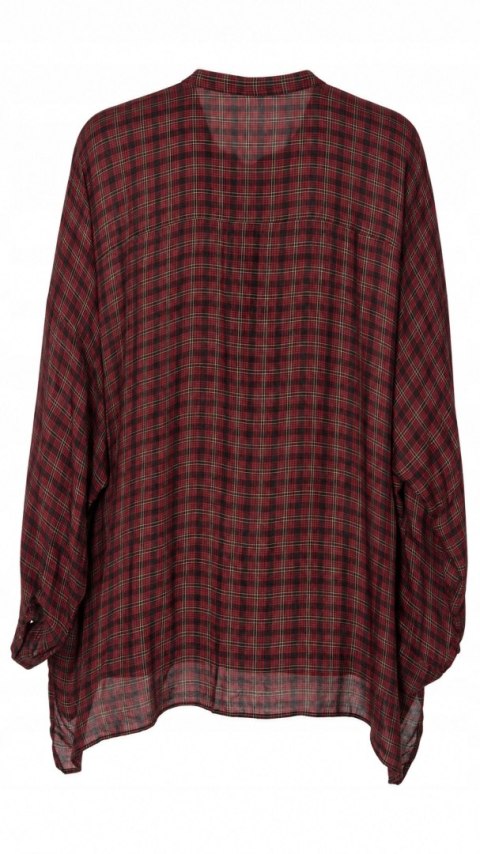 ZARA delikatna bluzka koszulowa piękna kratka naturalna wiskoza one size