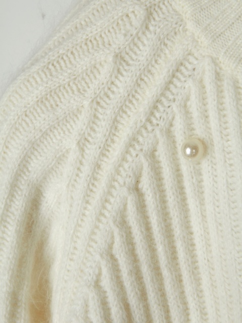 ZARA - niepowtarzalny sweter angora z perełkami - S