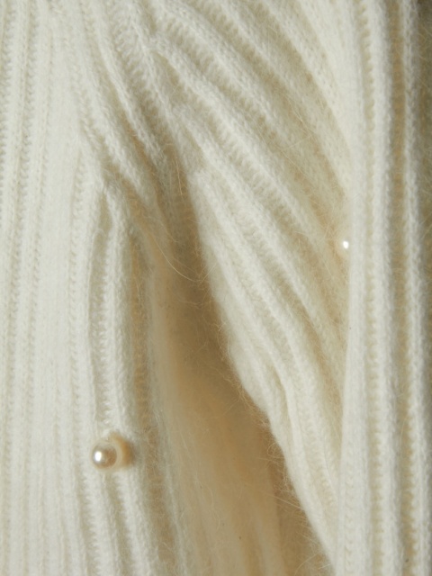 ZARA - niepowtarzalny sweter angora z perełkami - S
