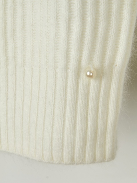 ZARA - niepowtarzalny sweter angora z perełkami - S