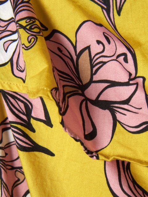 ZARA zalotna bluzka body top z falbanką na jedno ramię słoneczny kolor M/L