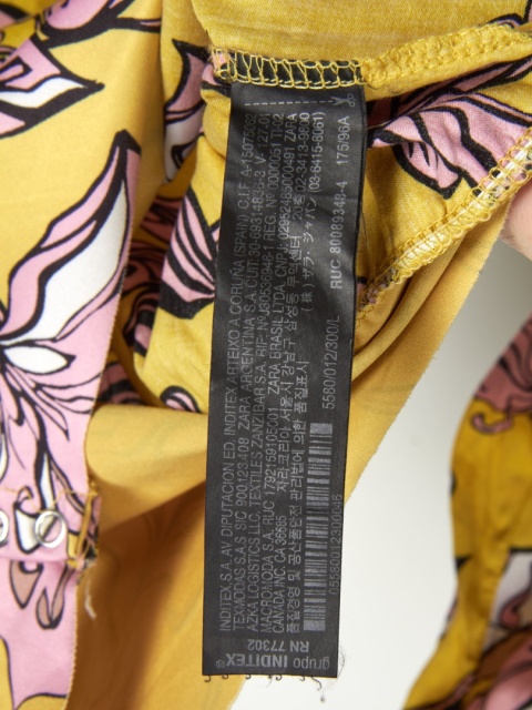 ZARA zalotna bluzka body top z falbanką na jedno ramię słoneczny kolor M/L