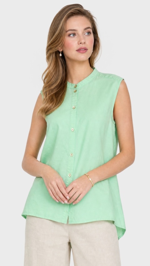 7 FOR ALL MANKIND niebanalna bluzka pistacjowy kolor jak jedwab S