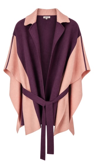 BADGLEY MISCHKA - wyszukany sweter ponczo piękny kolor - M/L