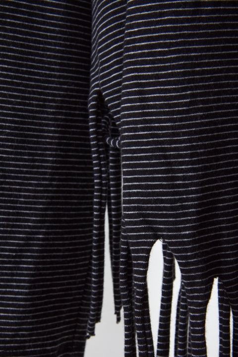 BORIS INDUSTRIES - wyszukana bluzka z frędzlami bawełna one size oversize