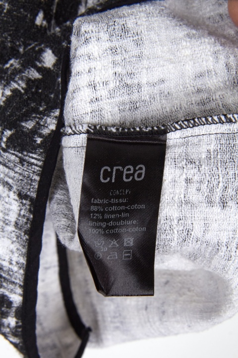 CREA CONCEPT - ciekawa bluzka narzutka bawełna len fakturowany wzór - 42