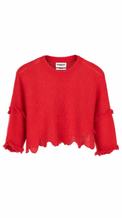 ESSENTIEL ANTWERP - mięciutka bluzka sweter otulacz ramion - S/M
