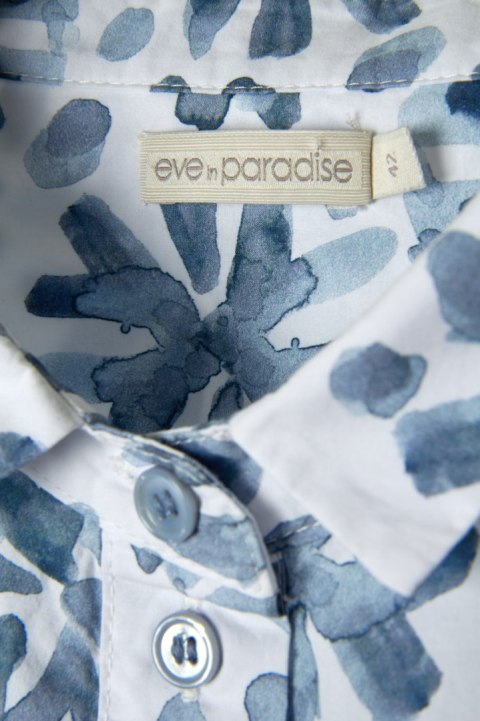 EVE in PARADISE bluzka koszulowa wysokogatunkowa bawełna luźny krój 42