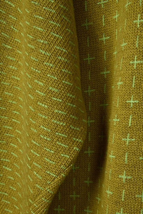 GUDRUN SJODEN - zjawiskowy sweter len bawełna oversize - M/L