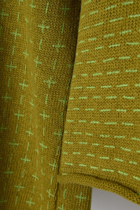 GUDRUN SJODEN - zjawiskowy sweter len bawełna oversize - M/L